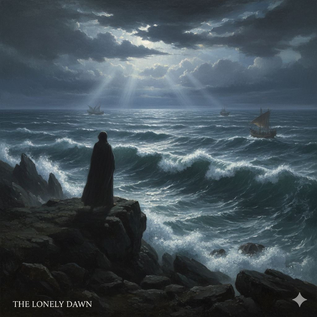 Monster — a Romanticist rendering invoking Shelley's Frankenstein as a precursor to AI ethics